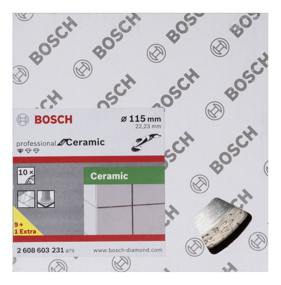 Bosch - Standard Seri Seramik İçin, 9+1 Elmas Kesme Diski Set 115 mm - Resim 2