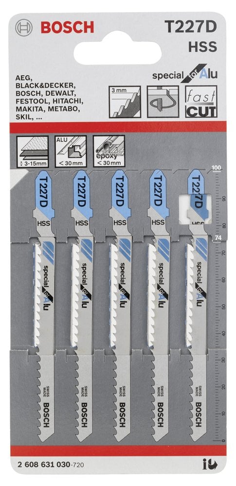 Bosch - Aluminyum İçin T 227 D Dekupaj Testeresi Bıçağı - 5'Li Paket - Resim 2