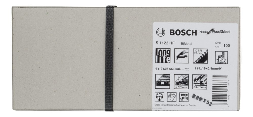 Bosch - Flexible Serisi Ahşap Ve Metal için Panter Testere Bıçağı S 1122 HF - 100'lü - Resim 2