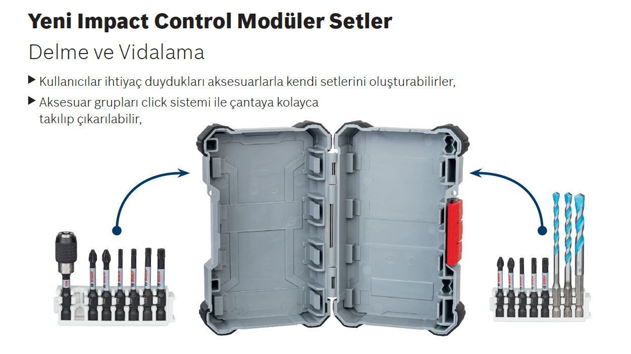 Bosch - Impact Control Serisi Vidalama Ucu 8'li H5x4/H6x4 *50mm - Resim 4