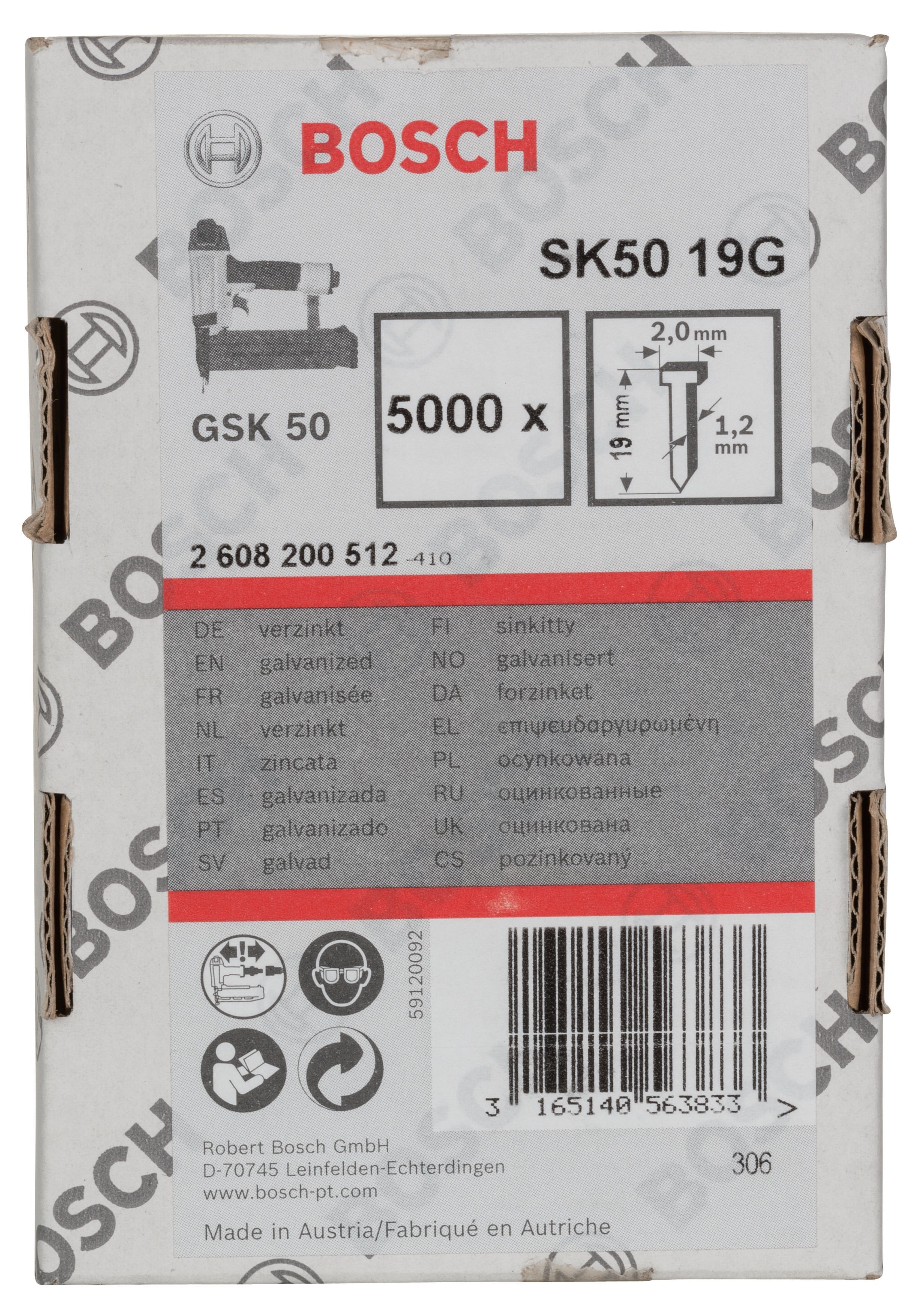 Bosch - GSK 50 Çivisi  19 mm 5000li